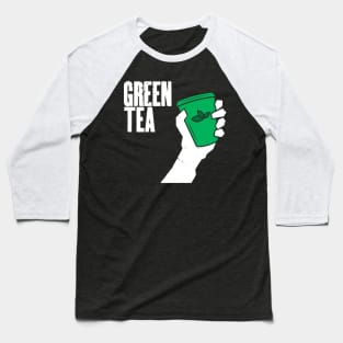 Funny Green Tea Punk Band Logo Parody For Tea Drinkers Baseball T-Shirt